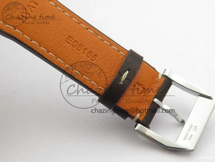 MIROTIME 0303 Original Pilot IW326803 SS MK 1:1 Best Edition Black Dial on Brown Leather Strap MIYOTA 7146